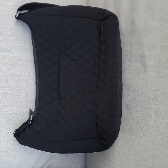 VERA BRADLEY ~ Zipper Closure Black Adjustable Shoulder Bag Multi-Pockets - Picture 12 of 15